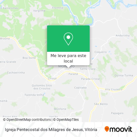 Igreja Pentecostal dos Milagres de Jesus mapa