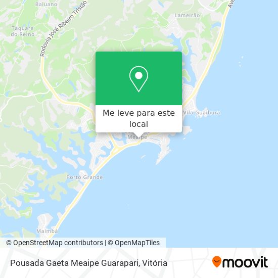 Pousada Gaeta Meaipe Guarapari mapa