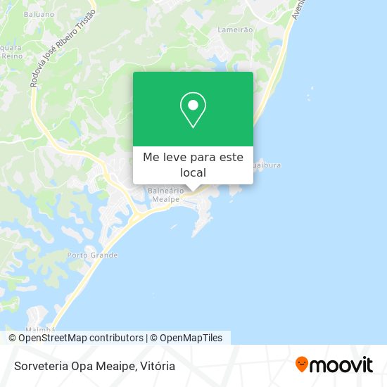 Sorveteria Opa Meaipe mapa