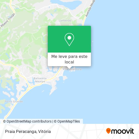 Praia Peracanga mapa