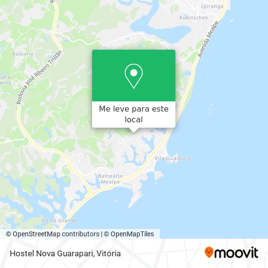 Hostel Nova Guarapari mapa
