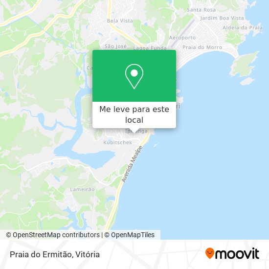 Praia do Ermitão mapa