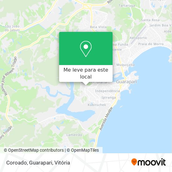 Coroado, Guarapari mapa