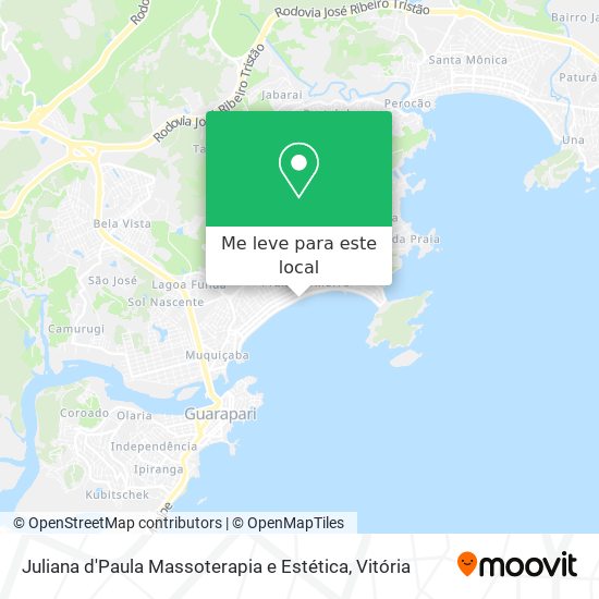Juliana d'Paula Massoterapia e Estética mapa