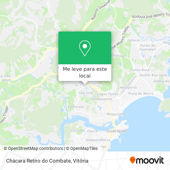 Chácara Retiro do Combate mapa