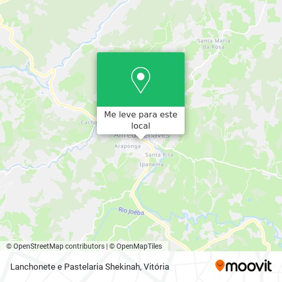Lanchonete e Pastelaria Shekinah mapa