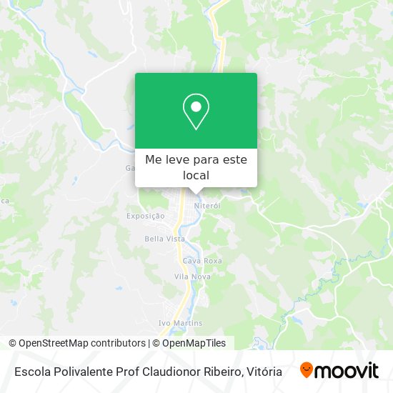 Escola Polivalente Prof Claudionor Ribeiro mapa