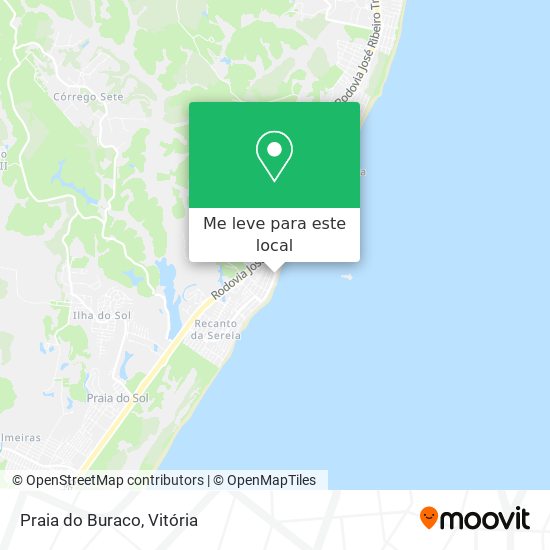 Praia do Buraco mapa