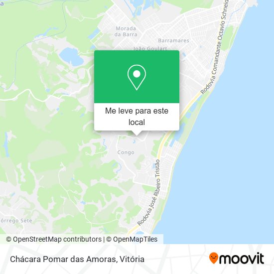 Chácara Pomar das Amoras mapa