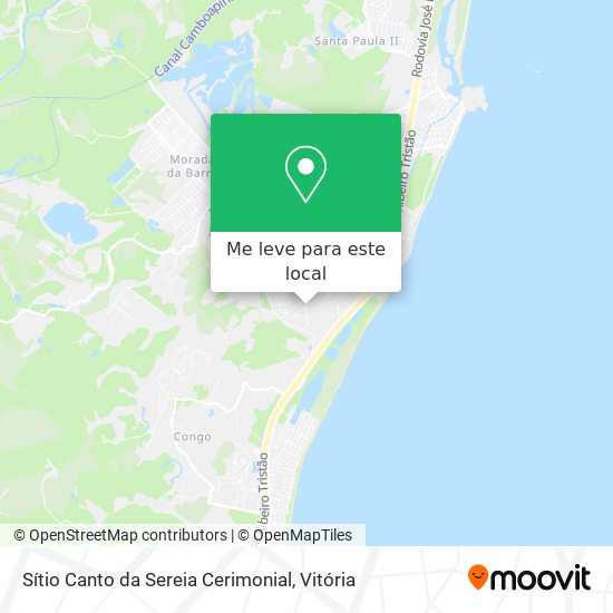 Sítio Canto da Sereia Cerimonial mapa