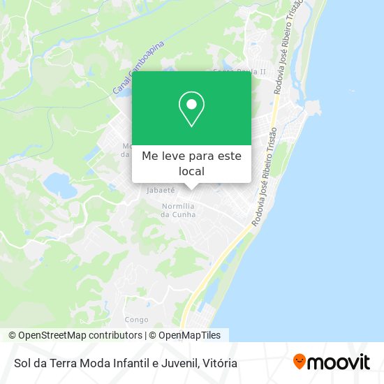 Sol da Terra Moda Infantil e Juvenil mapa