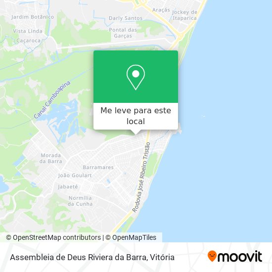 Assembleia de Deus Riviera da Barra mapa