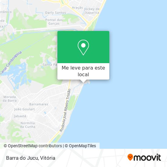 Barra do Jucu mapa