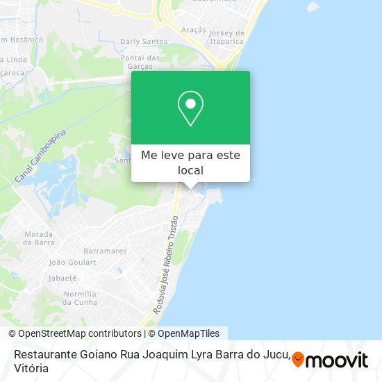 Restaurante Goiano Rua Joaquim Lyra Barra do Jucu mapa