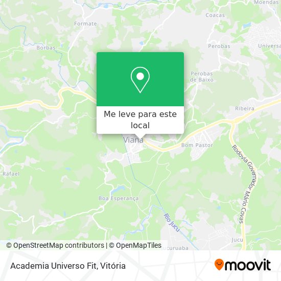 Academia Universo Fit mapa