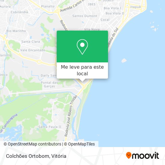 Colchões Ortobom mapa