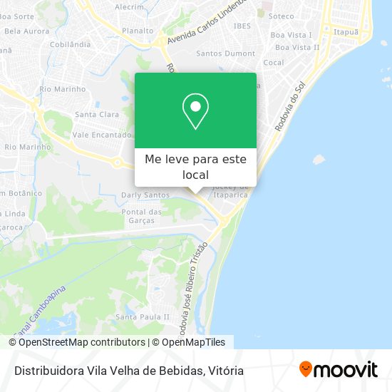 Distribuidora Vila Velha de Bebidas mapa