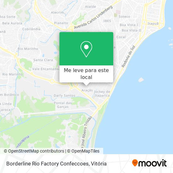 Borderline Rio Factory Confeccoes mapa