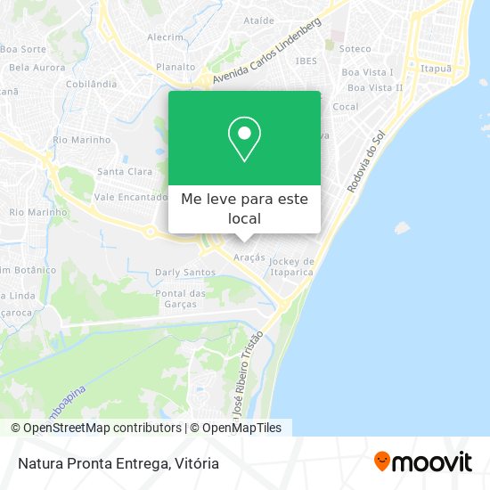 Natura Pronta Entrega mapa