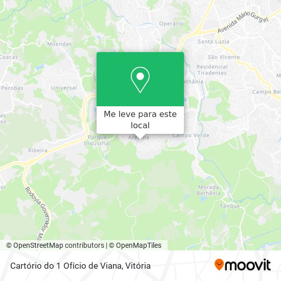 Cartório do 1 Ofício de Viana mapa