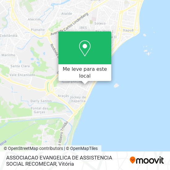 ASSOCIACAO EVANGELICA DE ASSISTENCIA SOCIAL RECOMECAR mapa