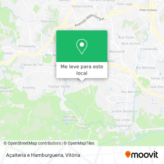 Açaíteria e Hamburgueria mapa