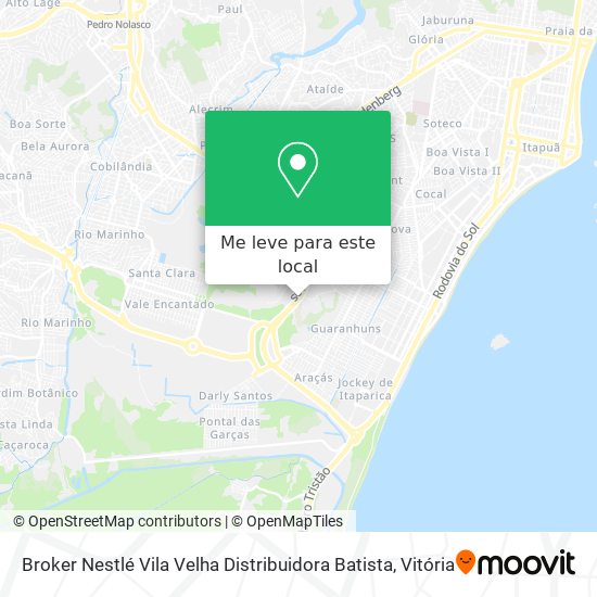 Broker Nestlé Vila Velha Distribuidora Batista mapa