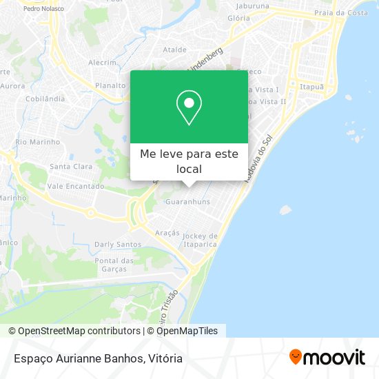 Espaço Aurianne Banhos mapa