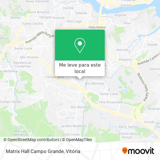 Matrix Hall Campo Grande mapa