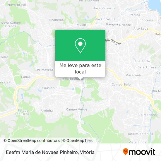 Eeefm Maria de Novaes Pinheiro mapa