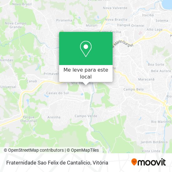 Fraternidade Sao Felix de Cantalicio mapa