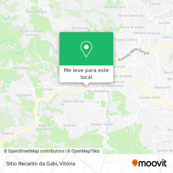 Sítio Recanto da Gabi mapa