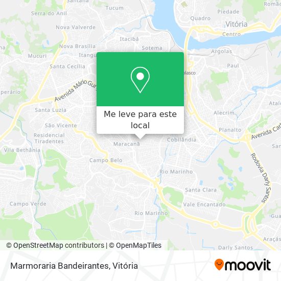 Marmoraria Bandeirantes mapa