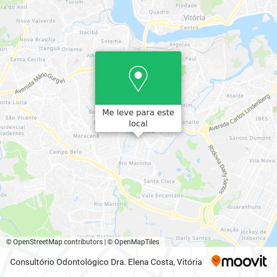 Consultório Odontológico Dra. Elena Costa mapa