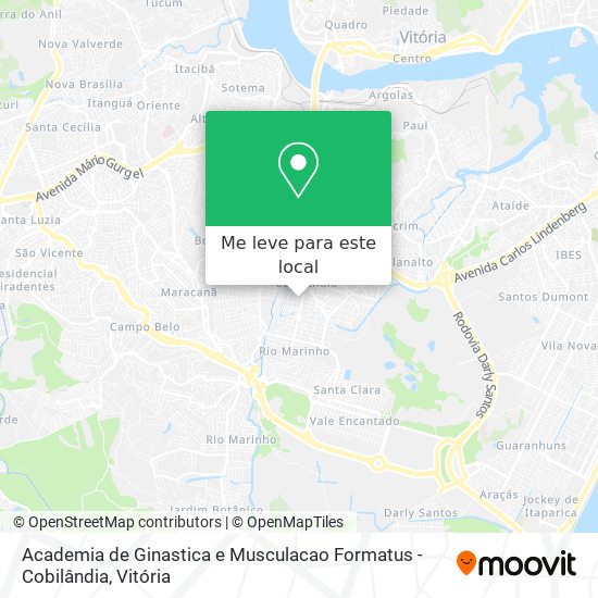 Academia de Ginastica e Musculacao Formatus - Cobilândia mapa