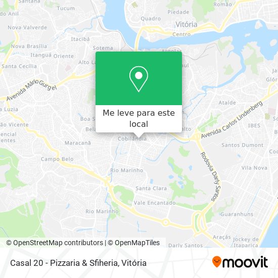 Casal 20 - Pizzaria & Sfiheria mapa