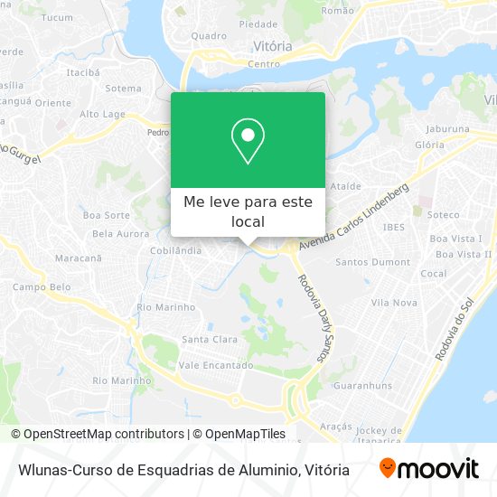 Wlunas-Curso de Esquadrias de Aluminio mapa