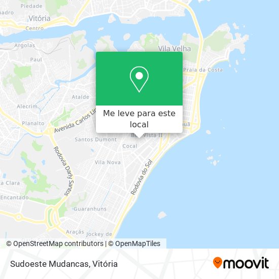 Sudoeste Mudancas mapa