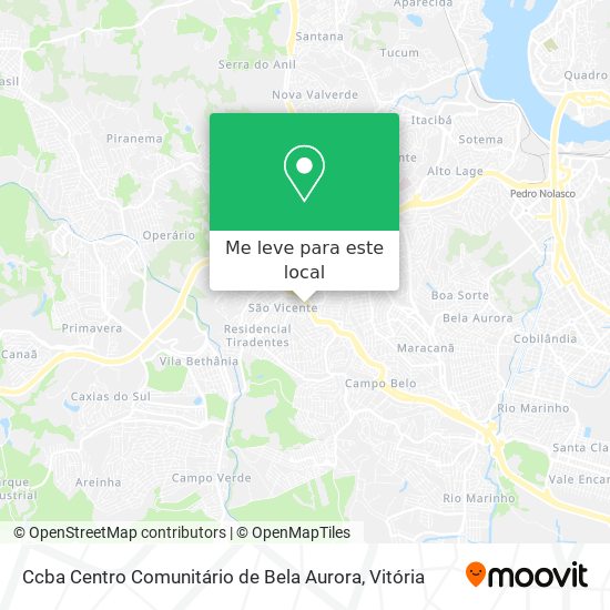 Ccba Centro Comunitário de Bela Aurora mapa