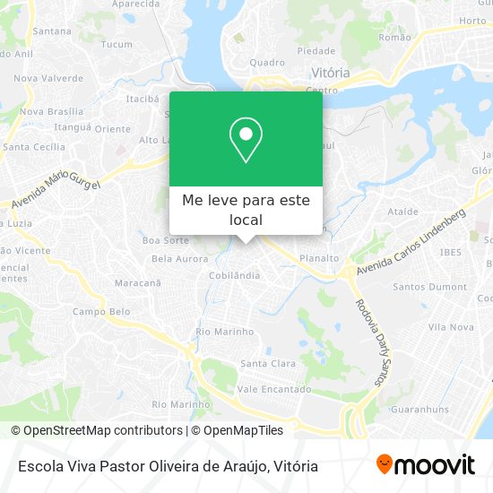 Escola Viva Pastor Oliveira de Araújo mapa