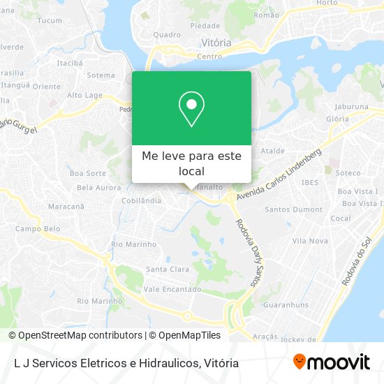 L J Servicos Eletricos e Hidraulicos mapa