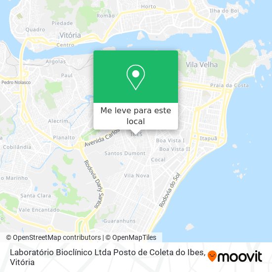 Laboratório Bioclínico Ltda Posto de Coleta do Ibes mapa
