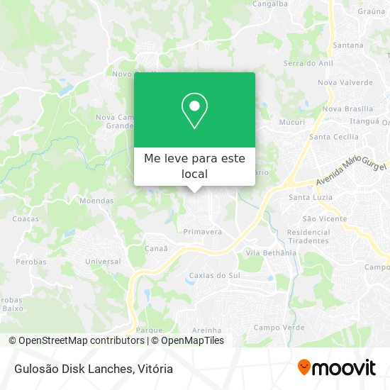 Gulosão Disk Lanches mapa