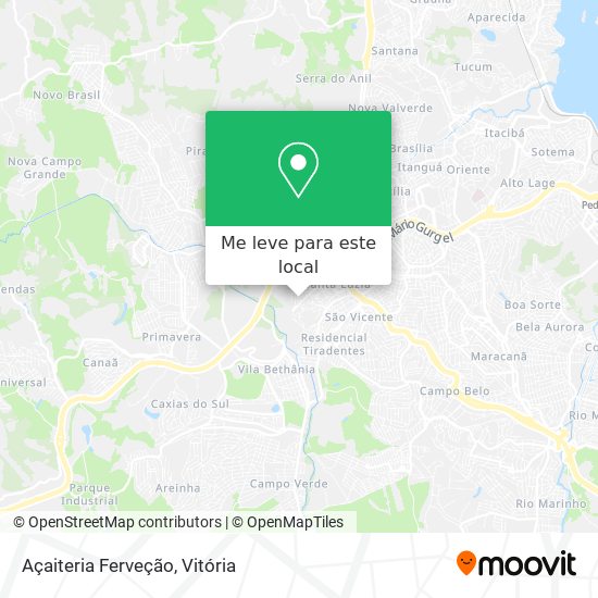Açaiteria Ferveção mapa