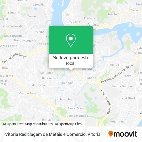 Vitoria Reciclagem de Metais e Comercio mapa