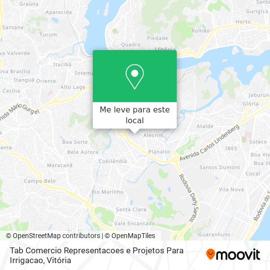 Tab Comercio Representacoes e Projetos Para Irrigacao mapa