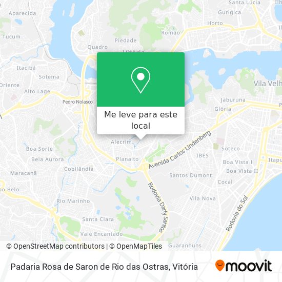 Padaria Rosa de Saron de Rio das Ostras mapa