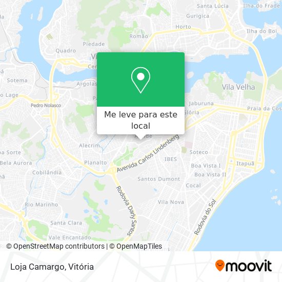 Loja Camargo mapa