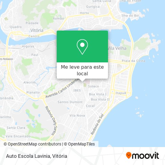 Auto Escola Lavinia mapa
