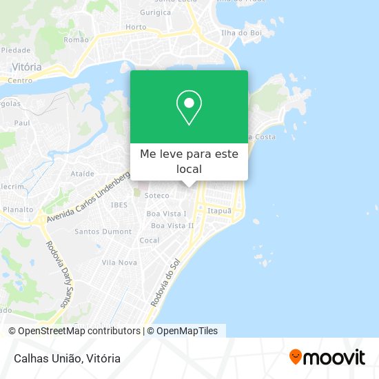 Calhas União mapa